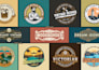 do retro vintage badge logo design